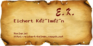 Eichert Kálmán névjegykártya