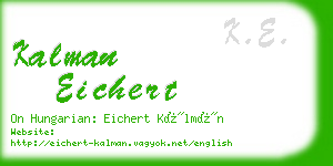 kalman eichert business card